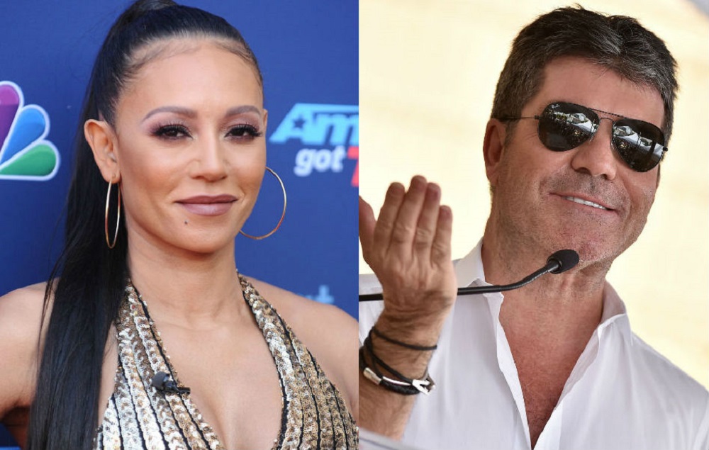 スパイス・ガールズのメル・B、生放送中にサイモン・コーウェルにコップの水を浴びせかける NME Japan