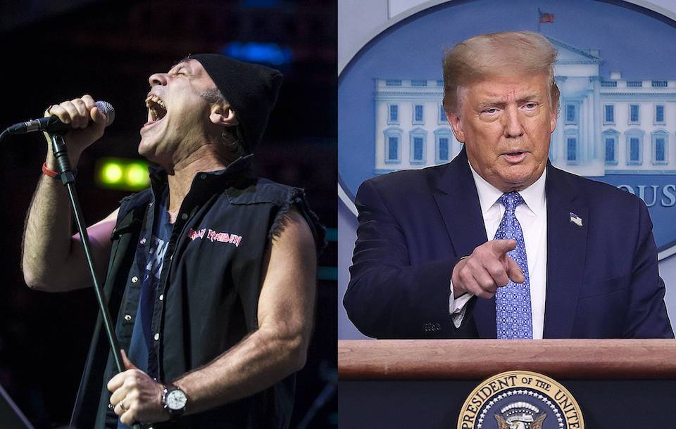アイアン・メイデン、トランプ大統領が“Run To The Hills”を歌う