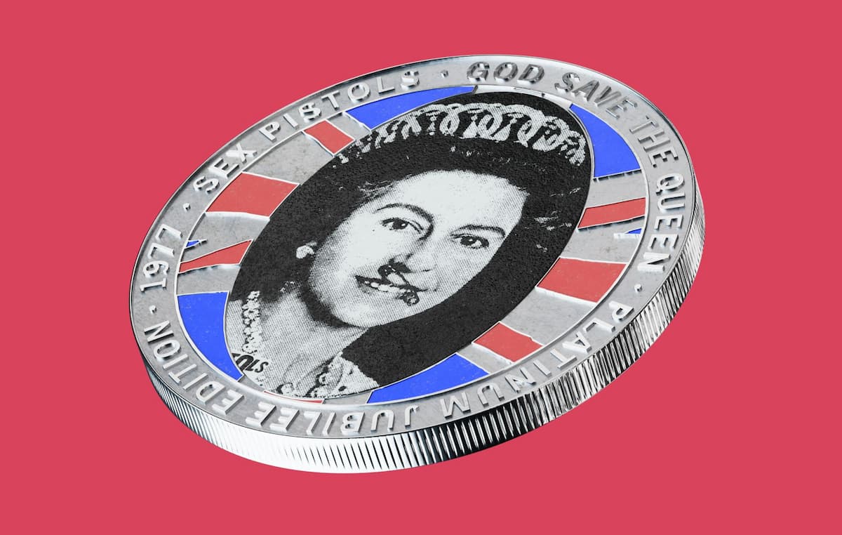 セックス・ピストルズ、エリザベス女王の戴冠70周年に際して記念硬貨が 