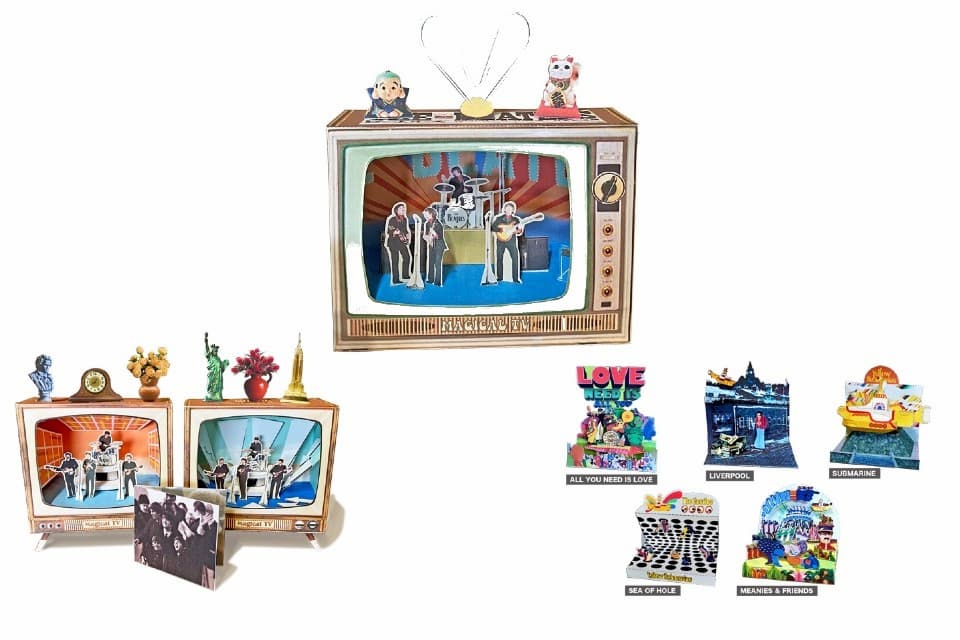 【レア】The Beatles ザ・ビートルズ ペーパージオラマ ザ・ビートルズ、ペーパー・ジオラマ“立版古”新作3種が公式